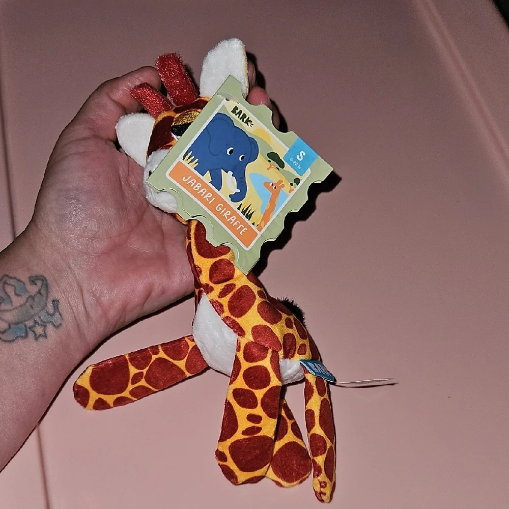 Bark Giraffe Plush Toy - Orange and White